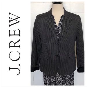 Sz 6 jcrew black stripe blazer